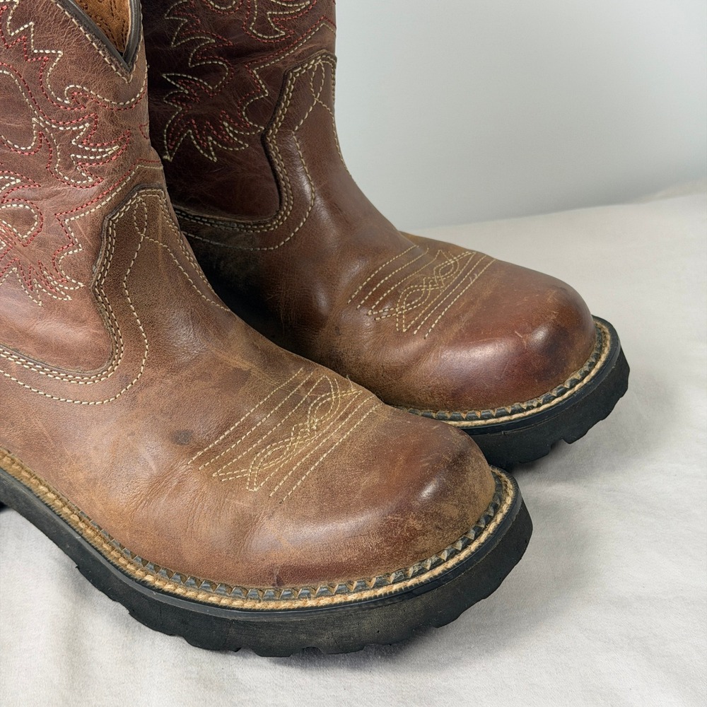 Ariat Fatbaby Heritage Brown Leather Western Boots 10001183 Womens 9B - Picture 7 of 16